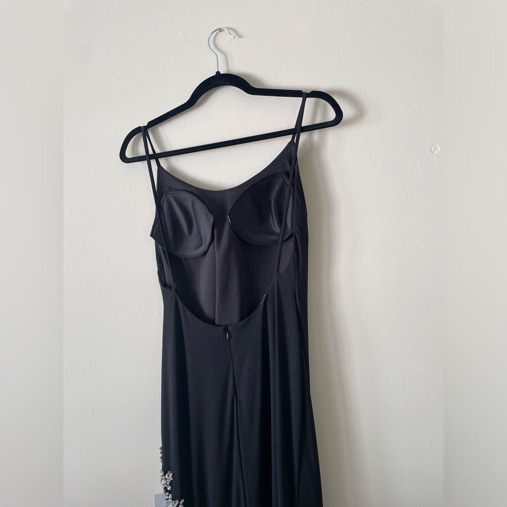 NWT Mac DUGGAL RHINESTONE ENCRUSTED SIDE SLIT CAMI BODYCON GOWN size 4 - Picture 10 of 15